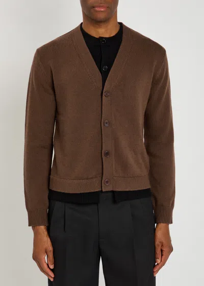 Jw Anderson J. W. Anderson 'contrast Layered' Cardigan In Brown
