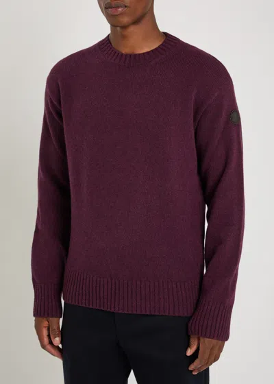 Moncler Pull En Laine Et Cachemire In Purple