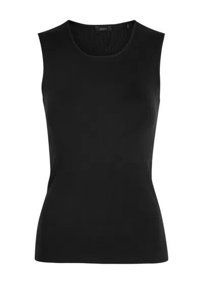 Joseph Scoop-neck Stretch Silk Tank In Black