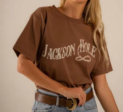Care Tucker Marlie Jackson Hole Short Sleeve Tee In Brown In Brown