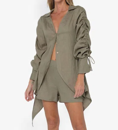 Jbq Andi High Waisted Shorts In Vineyard In Green