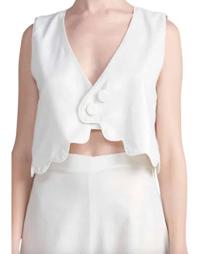Ancora Savanna V-neck Shirt In Ivory In White