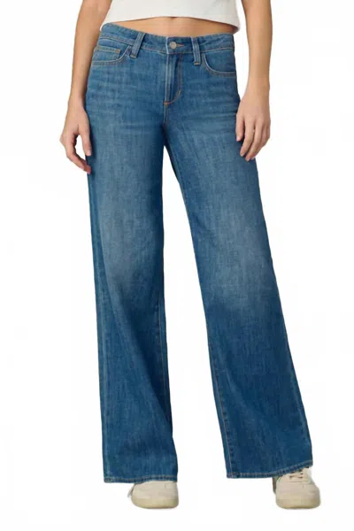 Joe's Jeans Lou Low Rise Wide Leg Jeans In Distraction In Blue