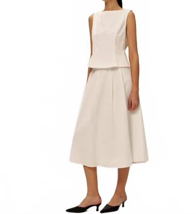 Elodie Brittney Midi Skirt In Off White In White