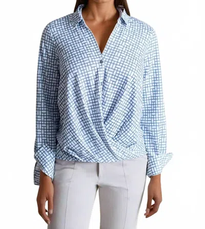 Buki Barcelona Shirt In White/ Blue In Blue