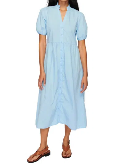 Nation Ltd Liliya Button Down Dress In Shirting In Blue