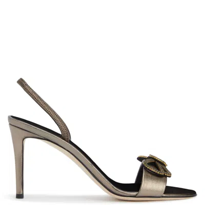 Giuseppe Zanotti Zari Bow-embellished Slingback Sandals In Black