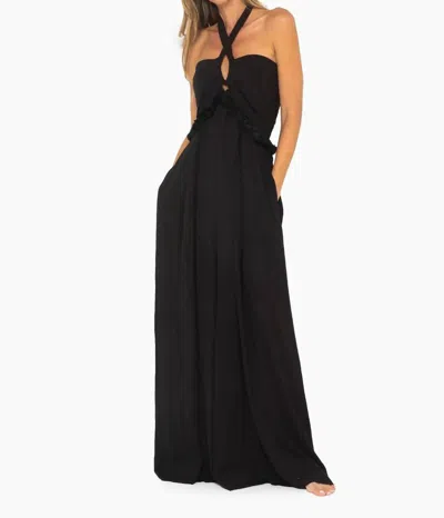 Jbq Esme Halter Jumpsuit In Black In Black