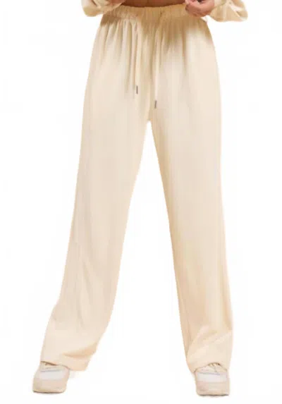 Sadie & Sage White Noise Drawstring Pants In Cream In Multi
