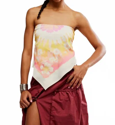Free People Better Than That Tube Top In Ivory Combo In Multi