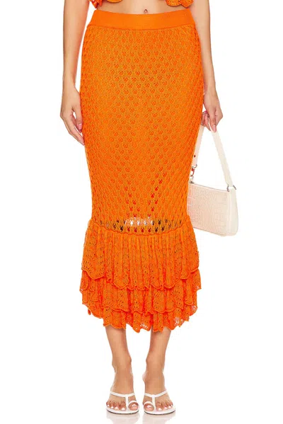 Beach Riot Polly Midi Skirt In Sunshine Haze In Multi