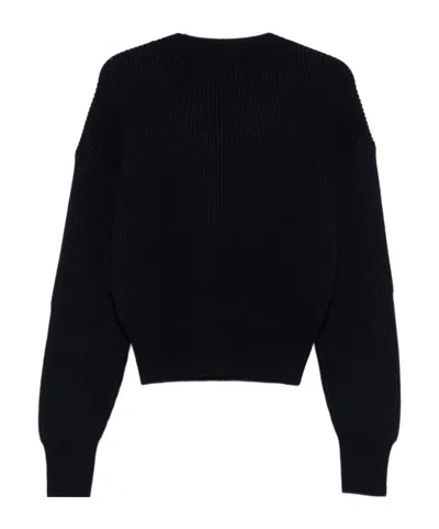Barena Venezia Barena Navy Blue Ribbed Knit Long Sleeves In Black