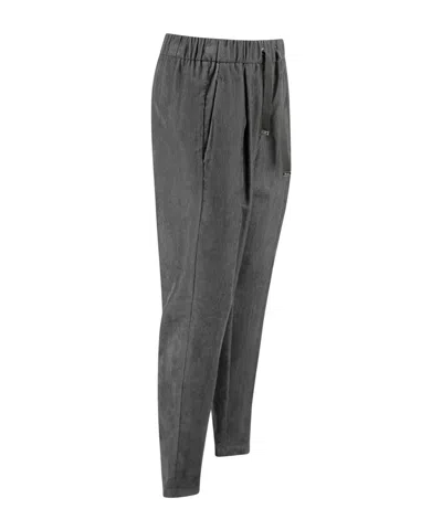 Herno Trousers Featuring Elastic Waistband And Side Pockets In Gray