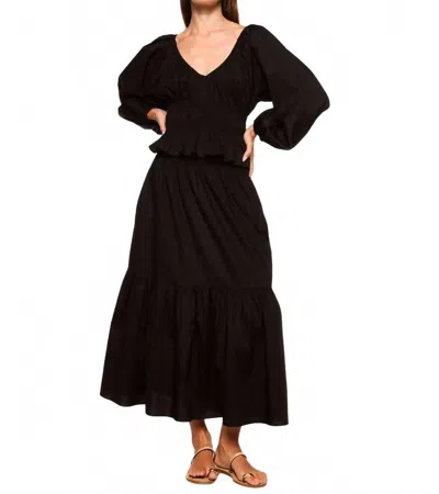 Misa Elna Maxi Skirt In Black In Black