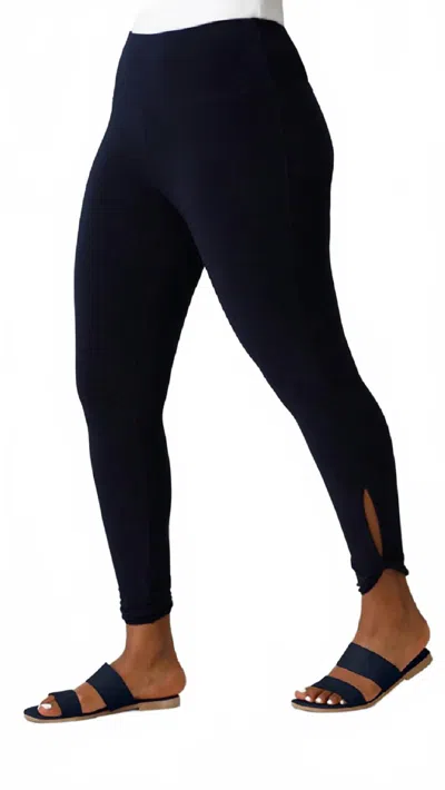 Sympli Twist Legging In Navy In Blue