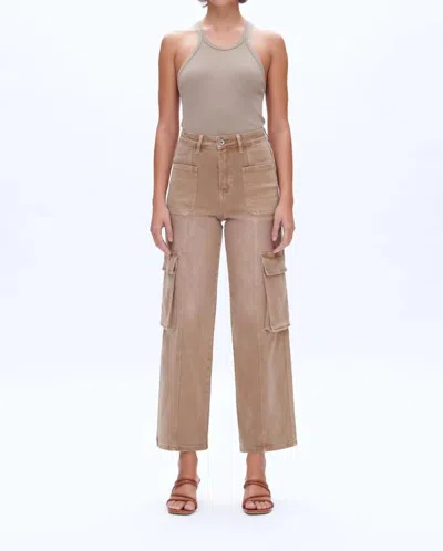 Bayeas Cargo Super High Rise Wide Leg Jean In Khaki In Gray