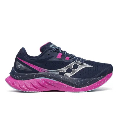 Saucony Women's Endorphin Speed 4 Shoes In Navy/fuchsia In Blue