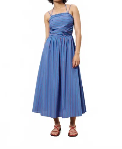 Frnch Laeila Fit & Flare Halter Dress In Blue