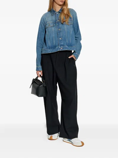 Loewe Women Trapeze Denim Jacket In Multi