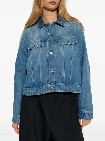 Loewe Women Trapeze Denim Jacket In Multi