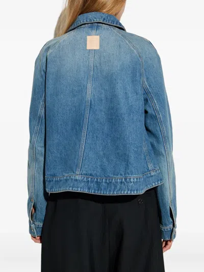 Loewe Women Trapeze Denim Jacket In Multi