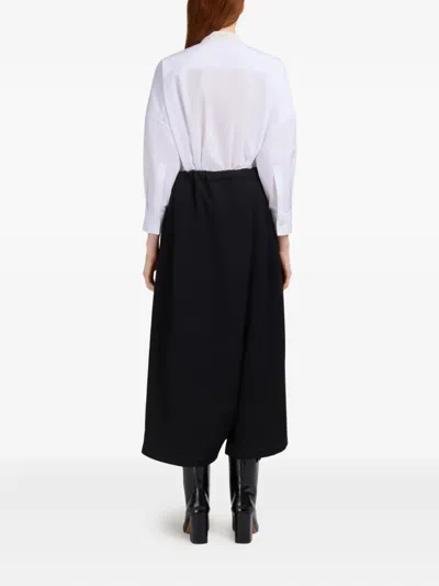 Marni Black Batavia Wool Low-crotch Trousers In Black