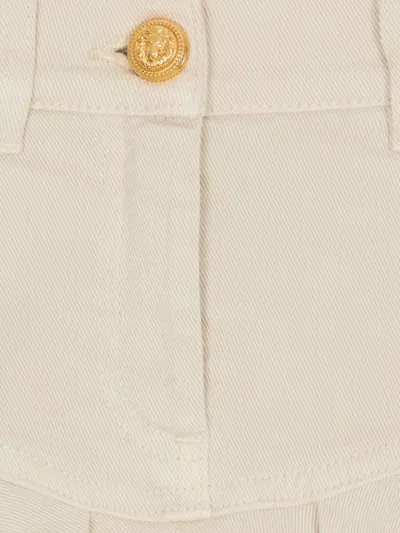 Balmain Plain Flared Skirt In Neutral