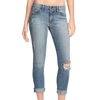 Joe's Jeans Skinny Ankle Destructed Jeans In Cooper In Blue