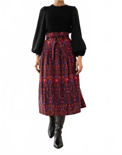 Banjanan Tobias Emile Deco Skirt In Cinnamon In Black