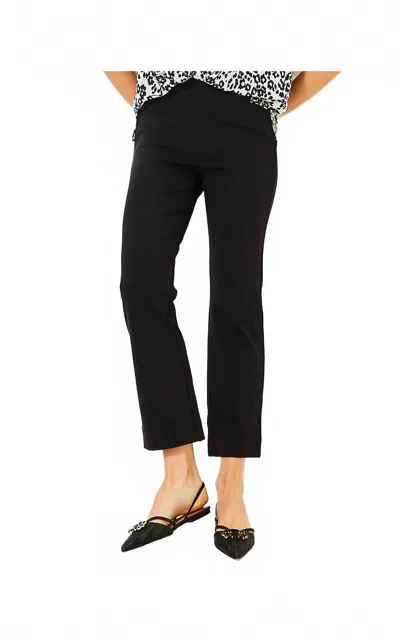 Lilly Pulitzer Christabel Ponte Crop Flare Pants In Noir In Black