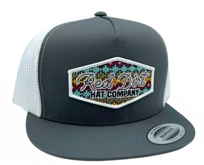Red Dirt Hat Company Unisex Mesh Backing Lasso Hat In Charcoal & White In Multi