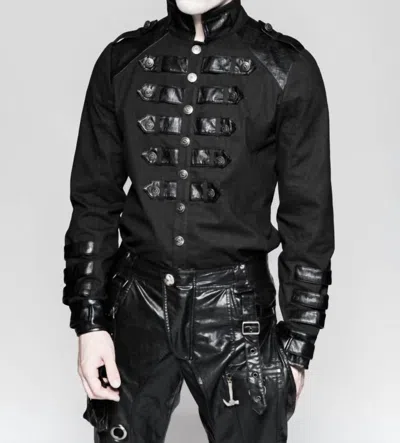 Western F.a.s.h.i.o.n Inverted Triangle Loop Military Uniform In Black In Black