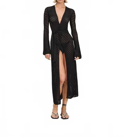 Devon Windsor Elliott Robe Cover Up In Black In Black