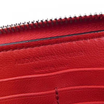 Pre-owned Alexander Mcqueen Red Color Long Wallet (bi-fold) ()