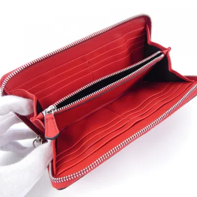Pre-owned Alexander Mcqueen Red Color Long Wallet (bi-fold) ()