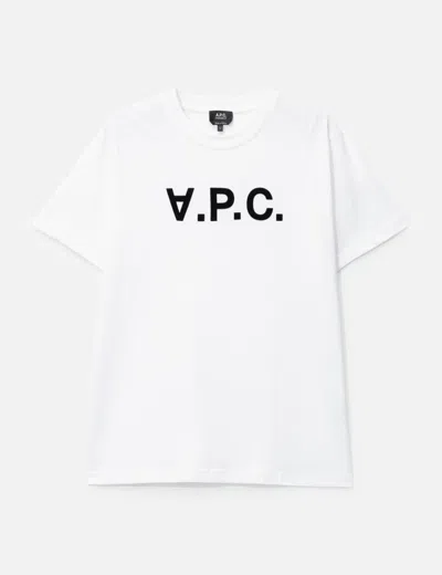 Apc A.p.c. Standard Grand Vpc Logo T-shirt In White