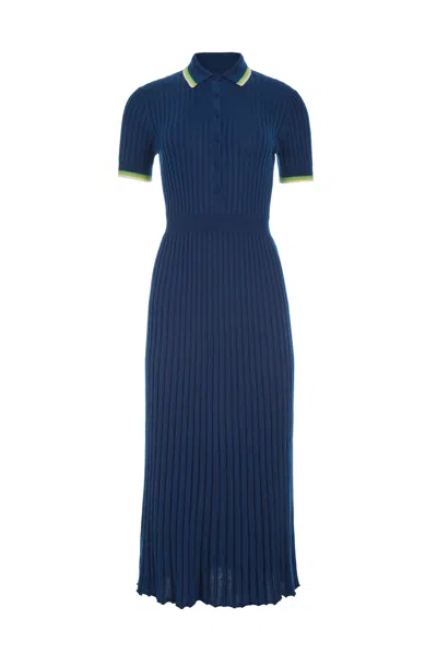 Gabriela Hearst Eyot Wool Dress In Blue