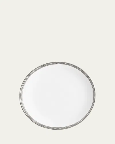 L'objet Soie Tressee Dinner Plate In White Platinum