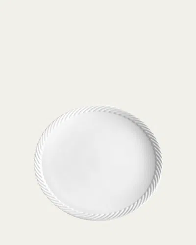 L'objet Corde Dinner Plate, White In White