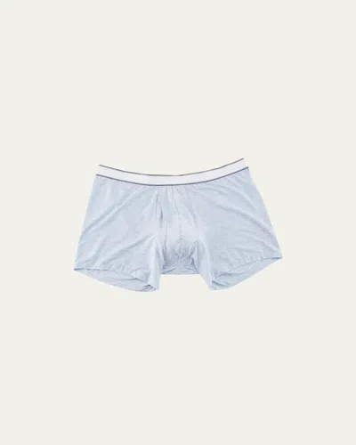 Derek Rose Ethan Stretch Jersey Trunk Boxer Briefs (longer Leg) In Blue
