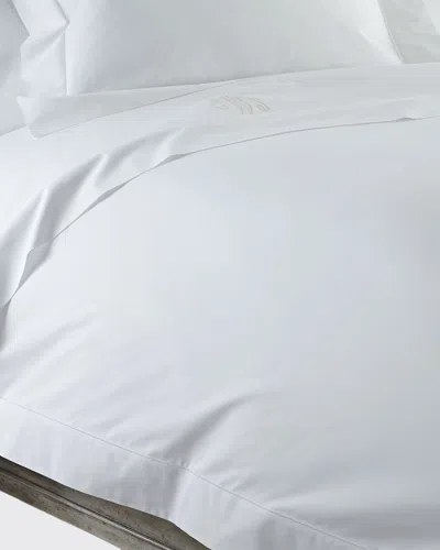 Matouk King Key Largo Duvet Cover In White