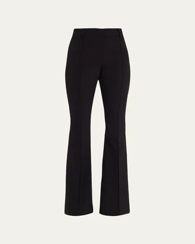 Veronica Beard Hibiscus Black Stretch-twill Trousers