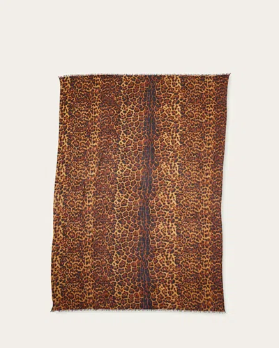 Sofia Cashmere Lightweight Cashmere Leopard-print Scarf In Camel Leopard