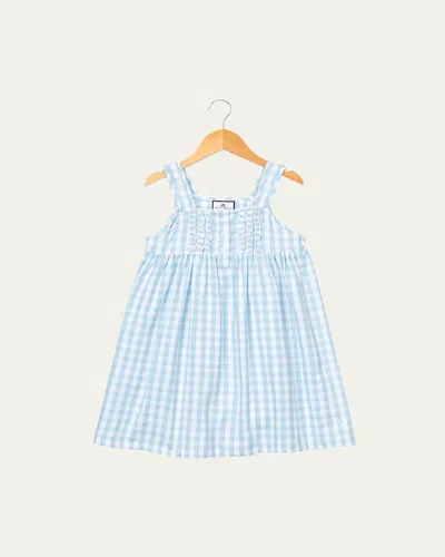 Petite Plume Girls' Charlotte Gingham Nightgown - Baby, Little Kid, Big Kid In Blue