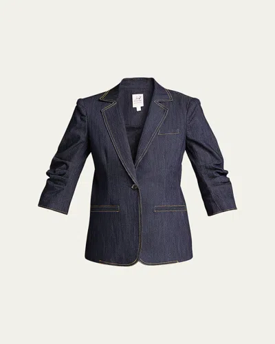 Cinq À Sept Khloe Denim Blazer In Blue