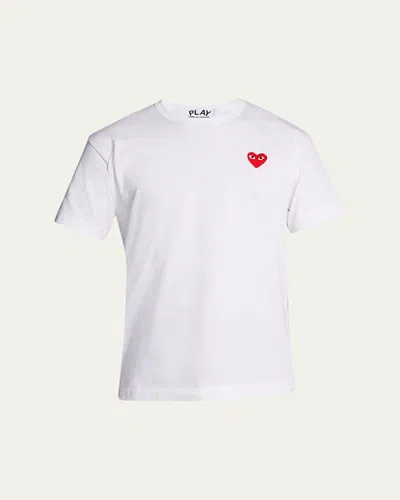 Comme Des Garçons Cdg Play Invader Heart Pixel T-shirt In White