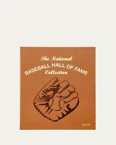 Graphic Image National Baseball Hall Of Fame Leather Bound Book In Tan