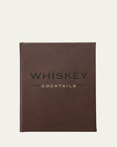 Graphic Image Whiskey Cocktails Leather-bound Book In Brown