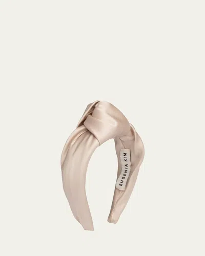 Eugenia Kim Maryn Satin Headband In Champagne
