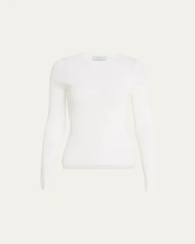 Gabriela Hearst Browning Cashmere Ribbed Top In Ivory